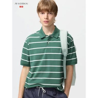 Uniqlo Kaos Polo Dry Pique Garis [485565] Kaos Polo Pria S 69 NAVY
