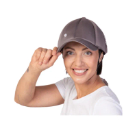 【海夫健康生活館】Ribcap 簡約時尚 360° 軟式防撞帽 棒球帽 低調灰(M-L/頭圍59-65cm)