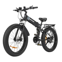 Ridstar-Ranger Electric Bike, 1000W, 21 Speed, IPX7 Waterproof, Fold, High Power, 26*4.0 for Mountain Road Electric Bicycle
