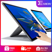 EVICIV Freestanding Portable Monitor 15.6" IPS Touch Screen Gaming Display Built-in Adjust Kickstand OSD Menu Ambient Light
