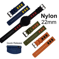 22mm Nylon Watch Strap for Seiko Band Quick Release Sports Bracelet for Women Men's Wristband for Samsung Galaxy Watchband