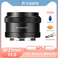 7artisans 27mm F2.8 APS-C AF Auto Focus Fixed Focus Prime Lens for Sony E FE mount A73 A7S3 A7MIII A7MIV A7R3 A7MV NEX-3N NEX-5N
