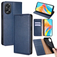 Magnetic Leather Wallet Case for OPPO A77S A77 A57 2022 A38 A18 A98 A57E A56S A53S A33 A32 A92 A76 A96 A36 A1 A2 Pro Flip Case