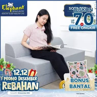 Elephant Trifold Sofabed / Sofa Bed Kasur / Sofa Tidur Lipat 80 Grey