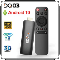 DQ03 Mini TV Stick Android 10 QuadCore ARM Cortex A53 2G16G Support 4K@60fps HDR10+ 2.4G&amp;5.8G Dual Wifi 1G8G TV BOX Android 10.0