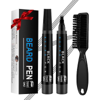 Beard Pencil Filler for Men - Beard Pen with Beard Brush Long-Lasting Waterproof Mustache Repair Sha