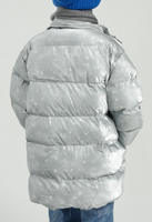 FINDSENSE X 男 韓版寬鬆中長款3M反光星空棉服外套男外套