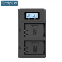 Mcoplus LP-E17 LCD Dual USB Battery Charger for Canon EOS RP R10 R8 R50 750D 760D 8000D 77D M3 M5 M6, M6 II, 200D 250D 800D 850D