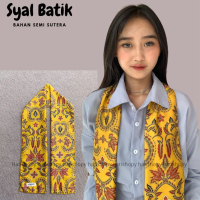 RIMBA - Syal Batik Leher Wanita Pria Scarf Dasi Ospek Bahan Prada Premium / Oleh Oleh Unik Khas Indo