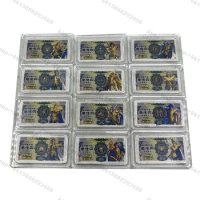 12types Saint Seiya Signs of The Zodiac silver Commemorative bullion 12 constellation silver bar Challenge Coin Gift for lovers