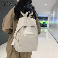 Mara's Dream Waterproof Backpack For Teenage Girl Mochila Student Women Backpacks Solid Color Nylon Casual Laptop Bagpack Travel