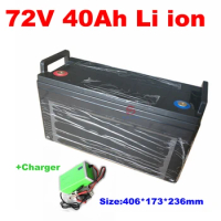 72V 40AH Li-ion Electric Scooter Motorcycle Ebike Battery 72V 5000W Lithium Battery IP68 Waterproof With BMS + Charger