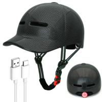Electric Scooter Helmet With taillight Electric Bike Riding Safety Helmet Adult's Kids Bicycle Helmet Scooter Accessories