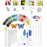 Magic Embroidery Pen Punch Needle Kit DIY Knitting Sewing Crafts Cross Stitch Embroidery Threads Stitching Tool Sewing Accessory