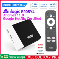 MECOOL KM7 Plus Android 11 TV box with Dolby Audio 2G+16G Google Certified Google TV 4K Stream Media Receiver Home Media Player