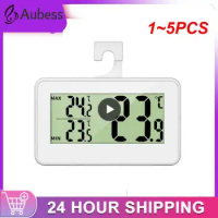 1~5PCS Digital Thermometer Fridge Freezer Max-Min Temperature Display With Hook Waterproof Indoor Weather Station For Home