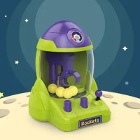 Rocket Shape Claw Machine Ball Grabber Fun Arcade Game Anti-Stress Sensory Toy for Kids Girls Boys Christmas Birthday gifts