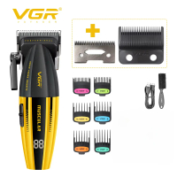 ปัตตาเลี่ยนผมสำหรับผู้ชาย, VGR V 285, ความเร็ว 9000RPM, จอแสดงผล LED, ใบมีด DLC, ไร้สาย, ใบมีดเซรามิ