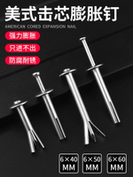 膨脹螺絲美式大頭膨脹螺栓打入式敲擊快速釘 防盜門窗固定膨脹釘