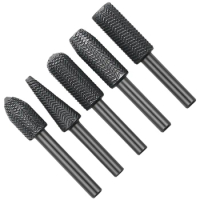 5Pcs Set Rotary Rasp File For Metal Derusting Electric Grinding Home Garden Rotary Tools Steel Workshop Equipment