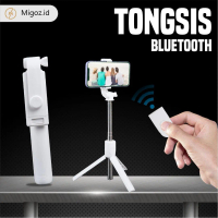 Tongsis bluetooth 3 in 1 selfie stick remote controler bluetooth mini tripod all tipe Handphone