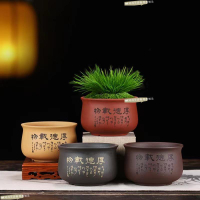 花盆 花器 紫砂花盆 紫砂花盆小多肉盆景盆菖蒲云竹盆栽盆金彈子黃楊老樁花盆