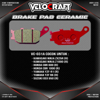 VELOCRAFT Kampas Rem Cakram Motor Ceramic VC-031A Brake Pad Kaliper Belakang Rear CBR600 CBR 600 R C