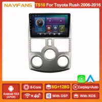 6 + 128G Android 11 Radio Mobil Pemutar Video Multimedia GPS untuk TOYOTA RUSH 2006 - 2016 Navigasi 2DIN Carplay Stereo Otomatis BT Wifi