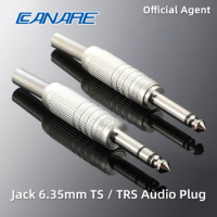 Japan Original CANARE jack 6.35mm TRS Stereo F-16 Plug Microphone 6.5mm Audio jack 1/4' TS Mono F-15 Plug with Spring Tail