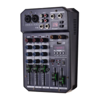 T4 Audio Mixer 4-Channel Sound Card Mixing Console Audio Mixer Built-in 16 DSP 48V Phantom Supports BT Connection MP3 Mixer