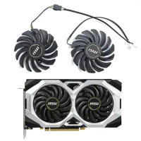 2 FAN Brand new 85MM 4PIN PLD09210S12HH RTX2060 SUPER GPU fan for MSI GeForce RTX2060 SUPER 8GB VENTUS OC Wantushi graphics card