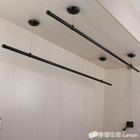 黑色晾衣架陽臺手搖升降晾衣桿雙桿式曬衣架室內外曬被架提供安裝 99購物節