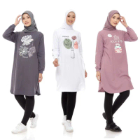 TUNIK CALISTA By Mareema Atasan Kaos Wanita Muslimah