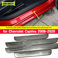 4pcs Car Accessories High Quality Stainless Steel Scuff Plate Door Sill for Chevrolet Captiva 2008 2009 2010 2011 2012 2013-2020
