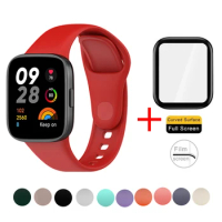 Silicone Strap+Protective Film For Xiaomi Redmi Watch 3 Active 2 Lite Replacement Wrist Strap Mi Poco Watch Lite 2019 Color