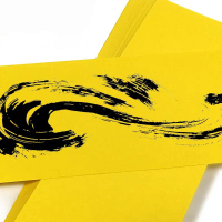 100buah Kertas Jimat Hu Lembaran Kuning Sembahyang Kertas Hu Ukuran 7x21cm Kuning