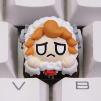 ECHOME Cute Maid Keycap Resin Artisan Anime Keyboard Cap Original Custom Cartoon KeyCap for Mechanical Keyboard Accessories Gift