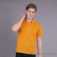 ROBERTA 諾貝達 獨領風騷 吸濕排汗短袖POLO棉衫(橘色)
