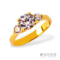 【福西珠寶】9999黃金戒指 閃閃惹人愛戒指(金重1.11錢+-0.03錢)