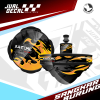 Stiker Tebok Lovebird FIRE SAZIME Decal Sangkar Kandang Burung LOVEBIRD