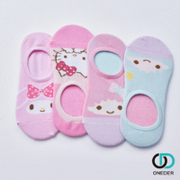 【ONEDER旺達】Sanrio 美樂蒂 凱蒂貓 雙子星套版隱形襪 KT-AP106 MM-AP103 TS-AP101