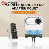 Magnetic Quick Release Adapter Mount Double Locked Action Camera Selfie Stick Tripod Foldable Accessories For Insta360 GO 3