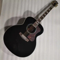 6 strings black guitar F50 jumbo electric acoustic guitar, solid acoustic, Guild style,