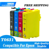 4X LuoCai Ink Cartridge Compatible T0631 T0632 T0633 T0634 For Epson StylusC67 C87 C87 Plus CX3700 CX4100 CX4700 Printer