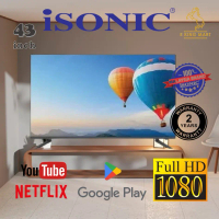 iSONIC Frameless Android Smart LED TV 43\ ICT-S4328F Digital TV Mobile Screen Mirroring Netflix"
