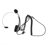 Comfortable Landline Wired 4Pin RJ9 Plug Headset Noise Cancelling Microphone IP Telephone Headphone Call Center for 3Com Aastra