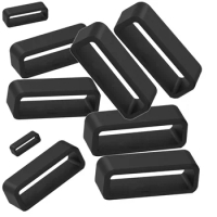2-10PCS Soft Silicone Watch Strap Loops Rings Keepers Retainers Holders Band Accessories 12 14 16 18 20 22mm 24mm 26 28 30mm