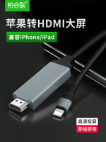 蘋果轉HDMI投屏同屏線iphone手機lightning接口連接高清大屏電視顯示器投影儀轉換器連接線適用ipad/iphone12