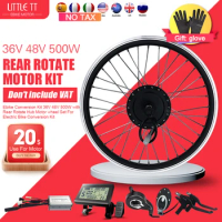 Ebike Conversion Kit 36V 48V 500W with Rear Rotate Hub Motor wheel Set For Electric Bike Conversion Kit with LCD LED display