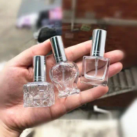 10/30pcs 10ml Mini Empty Glass Perfume Bottle Portable Travel Parfume Refillable Scent Sprayer Bottle With Silver Cap